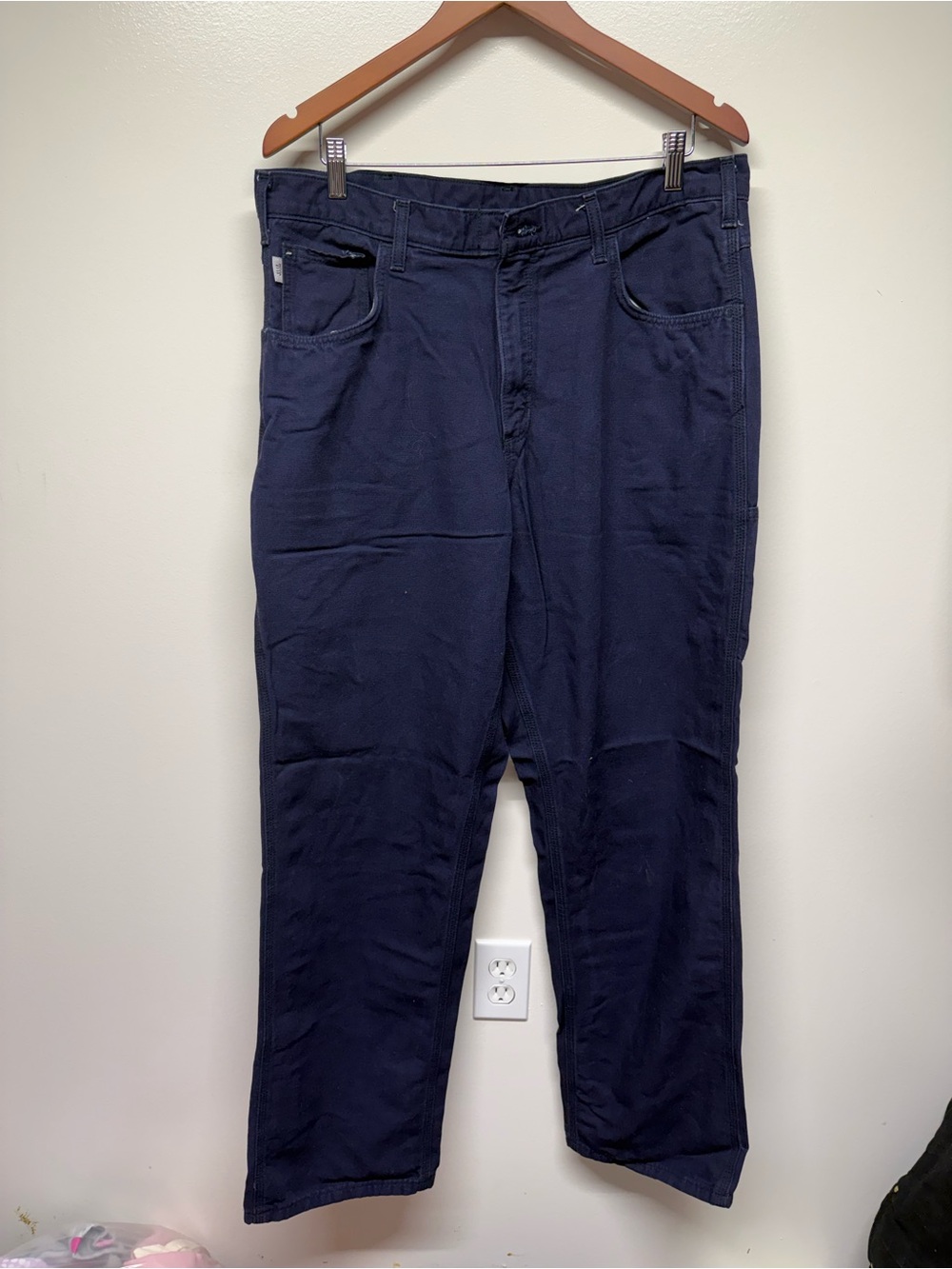 Carhartt Men's Straight Fit Dark Navy Jeans FR